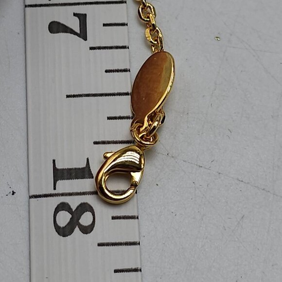 Nolan Miller Yellow Brown Rhinestone Pave Flower Brooch Necklace in Box Glamour - Picture 4 of 5